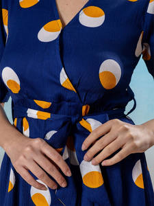 Vestido Midi Formal para Mujer, Diseño Elegante, Impresión Digital de Alta Calidad, Chifón Floral sin Mangas, Cintura Natural, Verano - Product Image 3