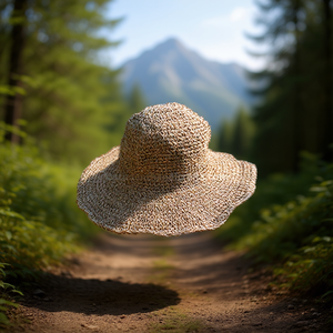 Chapeau en chanvre naturel, équipement de randonnée et sac étanche - Product Image 3