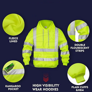 เสื้อฮู้ดนิรภัยคุณภาพพรีเมียมสำหรับงานหนัก มาตรฐาน ANSI Class 2 กันน้ำ ปรับแต่งได้ตามต้องการ - Product Image 5
