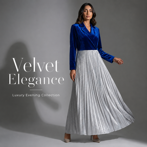 Vestido Abaya de Terciopelo de Lujo con Cintura Natural Recta para Mujer, Ropa Modesta para Fiesta |   Proveedor mayorista de vestidos de noche de manga larga en India - Product Image 2