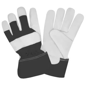 Gants de sécurité robustes en cuir de mouton, confortables, résistants à l'abrasion, avec doublure en coton pour la protection personnelle au travail - Product Image 5