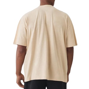 Personalizado liso peso pesado de gran tamaño gota hombro camisetas de impresión personalizada de los hombres transpirable 220GSM algodón camiseta de alta calidad - Product Image 2