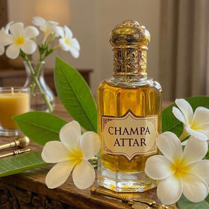 Aceite de Perfume Floral Tradicional Natural Champa Attar para Cuidado Personal, Aromaterapia y Fragancia Duradera - Product Image 1