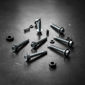 Tornillos de Construcción para Techos de Acero al Carbono Galvanizado de Alta Resistencia - Tornillos Autorroscantes TEK Point con Cabeza Hexagonal y Arandela - Product Image 1