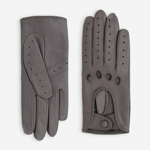Gants de vélo noirs personnalisés OEM en cuir véritable, écologiques, compatibles écran tactile, toutes saisons, ajustement extensible, livraison directe usine - Product Image 2