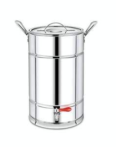 Premium Stainless Steel Tea Urn 15 Liter Capacity High Gloss <b>Mirror</b> Finish Heavy Duty Heat Resistant Commercial Grade Dispenser - Product Image 1