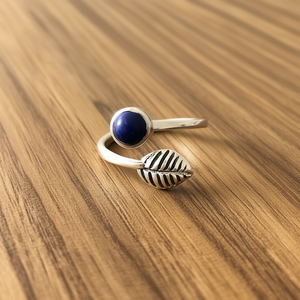 แหวนใบลาพิสปรับขนาดได้ น้ำหนัก 2.6 กรัม - Product Image 3