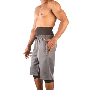 2026 New Summer Solid Men's Gym & Beach Shorts Quick Dry Canvas <b>Elastic</b> Waist 100% Nylon Casual Training Shorts - Product Image 2