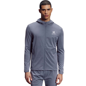Sweat-shirt à capuche zippé athlétique, respirant, pour l'entraînement sportif, vêtements de sport personnalisés pour la salle de sport - Product Image 1
