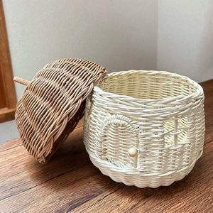 Casa de juegos de mimbre para niños pequeños, juguete de simulación, excelente calidad, casas de juegos tejidas a mano. - Product Image 2