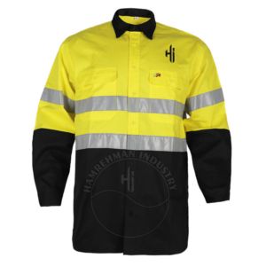 Men's Fire FR <b>Shirts</b> 100% Cotton High Quality Men's Long Sleeve FR Mechanic <b>Shirt</b> Snaps Button 100% Cotton Fire Resistant - Product Image 1