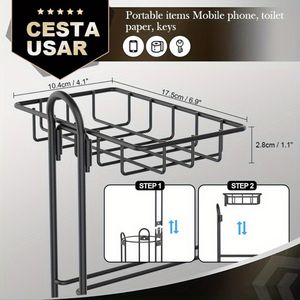 Porta carta igienica da bagno indipendente con smaltimento a scaffale nuovo prodotto di Design - Product Image 3