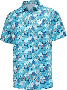 Vente en gros de polos de golf pour hommes en coton polyester, impression personnalisée, broderie de logo, ensemble de polos et shorts de golf - Product Image 4