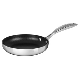 Stainless Steel Frying <b>Pan</b> Round Minimalist Design Durable Polished Exterior No Coating For Gas <b>And</b> Induction Cooker - Product Image 2