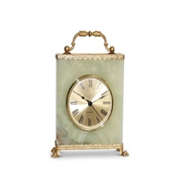 Horloge murale circulaire en onyx vert avec mouvement à quartz et sonnerie horaire, style antique, design européen, décoration de Noël disponible en différentes versions