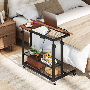 Scrivania Mobile per Computer con Altezza Regolabile e Piano Inclinabile, Facile da Montare - Product Image 3