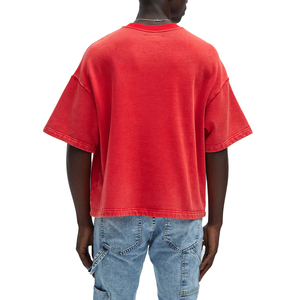 <b>Vintage</b> Washed Oversized T Shirt Men Heavyweight Cotton Number Graphic Drop Shoulder Boxy Streetwear <b>Tee</b> - Product Image 2