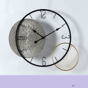 Modern Iron Wall Art Decoration <b>Metal</b> Wall <b>Clock</b> 50cm Silent Quartz Movement Mirror Wall <b>Clocks</b> - Product Image 6