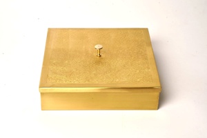 Square Brass <b>Masala</b> <b>Box</b> 9 Containers Handle Spoon | Portable Luxury Indian Spice Storage <b>Box</b> Engraved Lid Dining Home Outdoor - Product Image 3