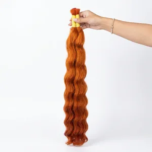Remy Bulk Curly Hair Wave Human Hair Color 100% Remy Hair Weave Bundles Customized Size - Product Image 6