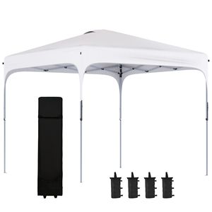 "10FT X 10FT Foldable <b>Canopy</b> <b>Tent</b> with Adjustable Height Carry Bag & Wheels" - Product Image 1