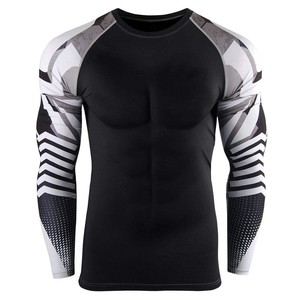 Maillot de compression personnalisé pour homme, protection UV UPF 50, séchage rapide, vêtements de sport pour MMA, grappling, surf et gym - Product Image 2
