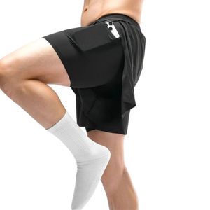 Black Men's Running <b>Shorts</b> Lightweight Athletic Training Gym <b>Shorts</b> <b>with</b> Elastic Waistband Side <b>Phone</b> <b>Pocket</b> Custom Sportswear - Product Image 3