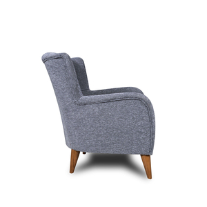 Luxury Modular <b>Bergere</b> Armchair Tufted Upholstered Removable Cover Contemporary Design Wood Legs Accent Home Office Bedroom - Product Image 2