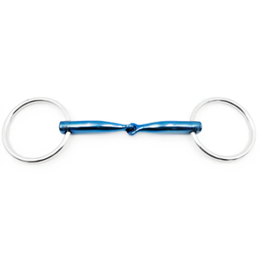 Bocados de equitación de titanio de calidad premium, de una sola pieza, recubiertos de papel, con anillo suelto, en estado nuevo, para uso en establos. - Product Image 1
