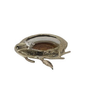 Bol de service décoratif moderne pour ustensiles de cuisine maison hôtel couleur or bol en aluminium Design moderne nid d'oiseaux bol de service Design - Product Image 1