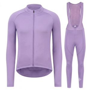 Sportswear Custom Mens Cycling kit Thermal <b>Bicycle</b> Racing Kit Breathable Bike Wear Bib Tights <b>light</b> purple cycling apparel - Product Image 1