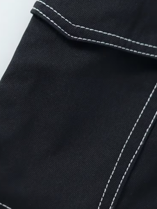 Pantalones Cargo Negros para Hombre Hardihood International, Cintura Elástica con Cordón, Peso Medio, Casuales, Múltiples Bolsillos, Estilo Workwear - Product Image 5