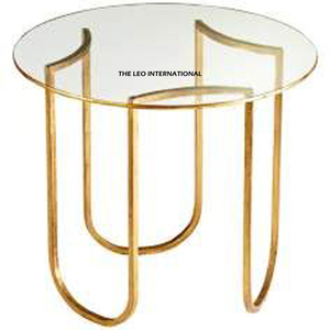 Table basse au design admirable finition or rose avec plateau en verre transparent pour restaurants et mobilier de café - Product Image 3
