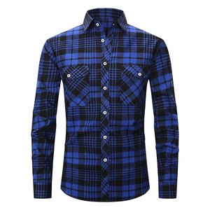 High Quality Brushed Cotton Casual Clothing Comfortable Warm Long Sleeve Design For Winter Travel Outdoor Men Flannel <b>Shirt</b> - Product Image 3