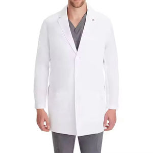 ชุดยูนิฟอร์มพยาบาลสีขาวพร้อมโลโก้แบบกำหนดเอง เสื้อกาวน์แพทย์ ชุดทำงานแพทย์และพยาบาลสำหรับโรงพยาบาล ชุดคลุมทำงานแบบ unisex - Product Image 1