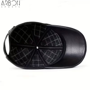 2026 Custom Logo Luxury Black Leather Outdoor Sports High Quality Waterproof Windproof With Custom Branding Caps For Adult - Product Image 5