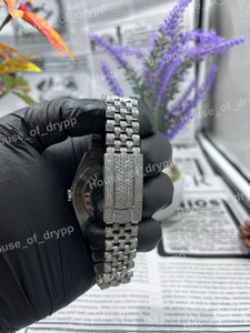 Reloj Iced Out con Diamantes Moissanite VVS, Esfera Árabe, Acero Inoxidable, Estilo Hip Hop, Lujoso, Unisex - Product Image 3