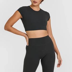 Camiseta Corta de Verano para Mujer, Talla Grande, Transpirable, con Logotipo Personalizado al por Mayor, Camiseta a Cuadros Suave y Delgada, Sexy, Lisa, para Damas - Product Image 3