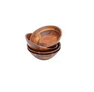 ชามไม้เนื้อแข็งอะคาเซียธรรมชาติขอบหยัก งานแฮนด์เมด สำหรับเสิร์ฟสลัด ผลไม้ ใช้ตกแต่ง สำหรับร้านอาหาร หรือใช้ในบ้าน ภาชนะไม้สำหรับโต๊ะอาหาร - Product Image 6
