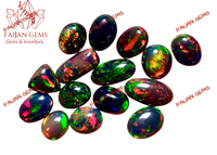Opale d'Éthiopie noire naturelle très demandée, cabochon lisse, formes variées, en vrac, pour la fabrication de bijoux, approvisionnement en gros, tiers