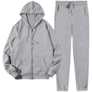 Conjunto Deportivo Informal para Hombre con Logotipo Personalizado |   Conjunto Deportivo de 2 Piezas: Sudadera Corta con Capucha y Pantalones Deportivos |   Fabricante OEM - Product Image 2