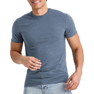 T-shirt basique pour homme en coton tricoté 100 %, col rond, coupe ample, manches courtes - Respirant, écologique, séchage rapide, anti-plis, brodé - Product Image 2
