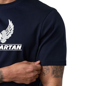 Men’s Navy Blue Graphic T Shirt Regular Fit Cotton Crew Neck Short Sleeve Casual Streetwear Breathable Printed Summer Tee - Product Image 5