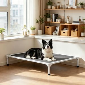 Cuccia Rialzata Sostenibile XL per Cani e Gatti da Interno, Rimovibile e Lavabile - Product Image 4