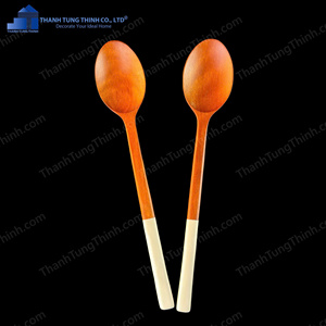 Ensemble de cuillères et baguettes en bois de longane de haute qualité, ustensiles de cuisine à motif naturel, fabriqués au Vietnam - Product Image 5