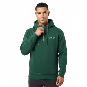 Sweat-shirt à capuche pour homme, taille régulière, demi-zip, avec cordon de serrage, en coton lourd 100% - Product Image 4