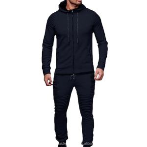 Nuevo Diseño, Conjunto Deportivo Casual de 2 Piezas para Hombre, Sudadera con Capucha y Pantalones Largos con Bolsillos con Cremallera y Cordón, Técnica Lavada, OEM Disponible - Product Image 2