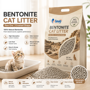 Litière pour chat en bentonite de calcium naturelle, non agglomérante, faible teneur en poussière, pour l'entretien des animaux, contrôle des odeurs et absorption, fournisseur indien - Product Image 1