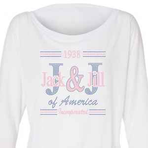 Camiseta Jack and Jill 1938 con hombros descubiertos para mujer, camiseta informal de manga larga a la moda, suave, cómoda y moderna con estampado gráfico - Product Image 3