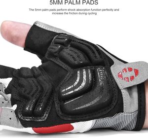 Custom Logo Men Women Half <b>Finger</b> Cycling Gloves Breathable Anti-Slip Shockproof Gym Fitness Sport Workout <b>Bike</b> Gloves - Product Image 4